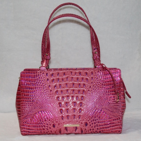 NWT BRAHMIN Phlox Pink Josette Tote Bag Leather Purse - Picture 1 of 5